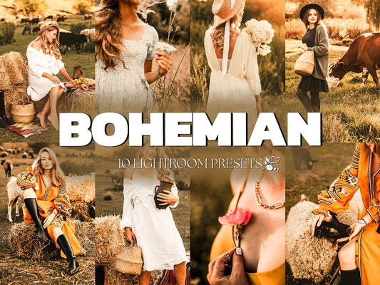 10 Bohemian LIGHTROOM Presets Mobile & Desktop
