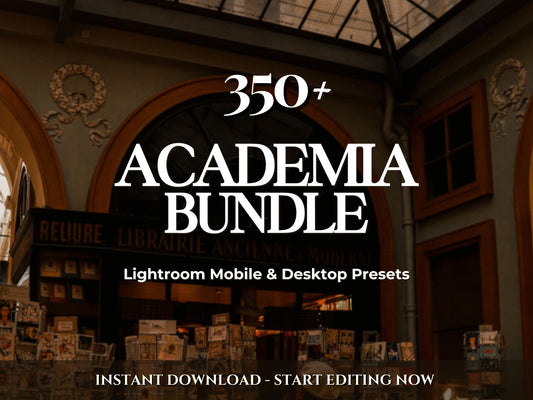 350+ ACADEMIA-Inspired Lightroom Preset BUNDLE