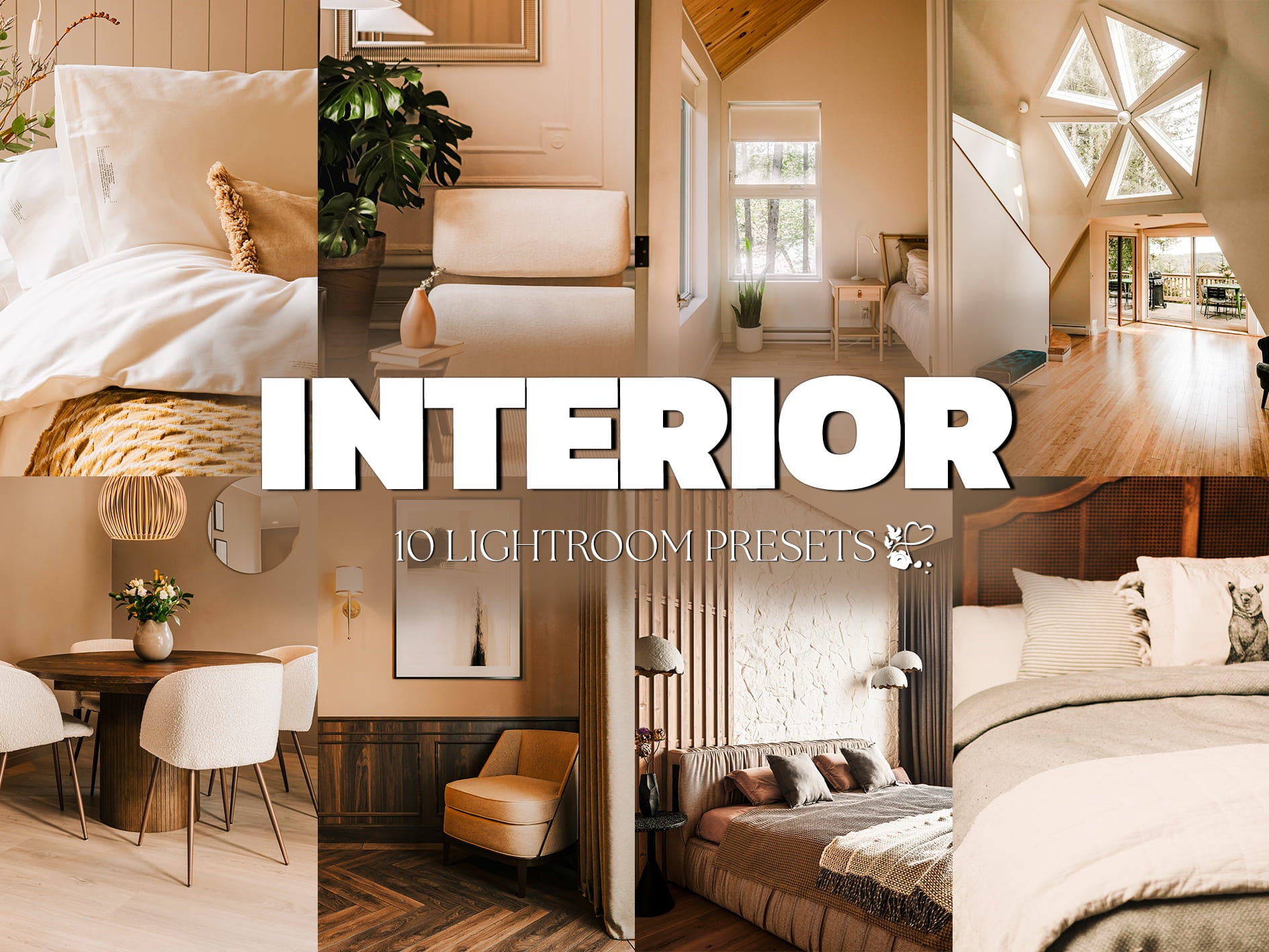 10 Interior LIGHTROOM Presets Mobile & Desktop