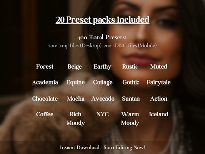 350+ EARTHY Lightroom Preset BUNDLE