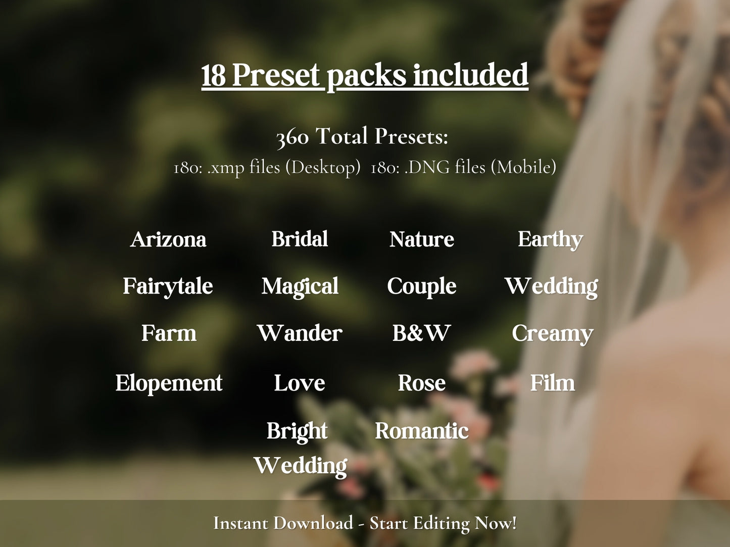 350+ WEDDING PHOTOGRAPHY Lightroom Preset BUNDLE