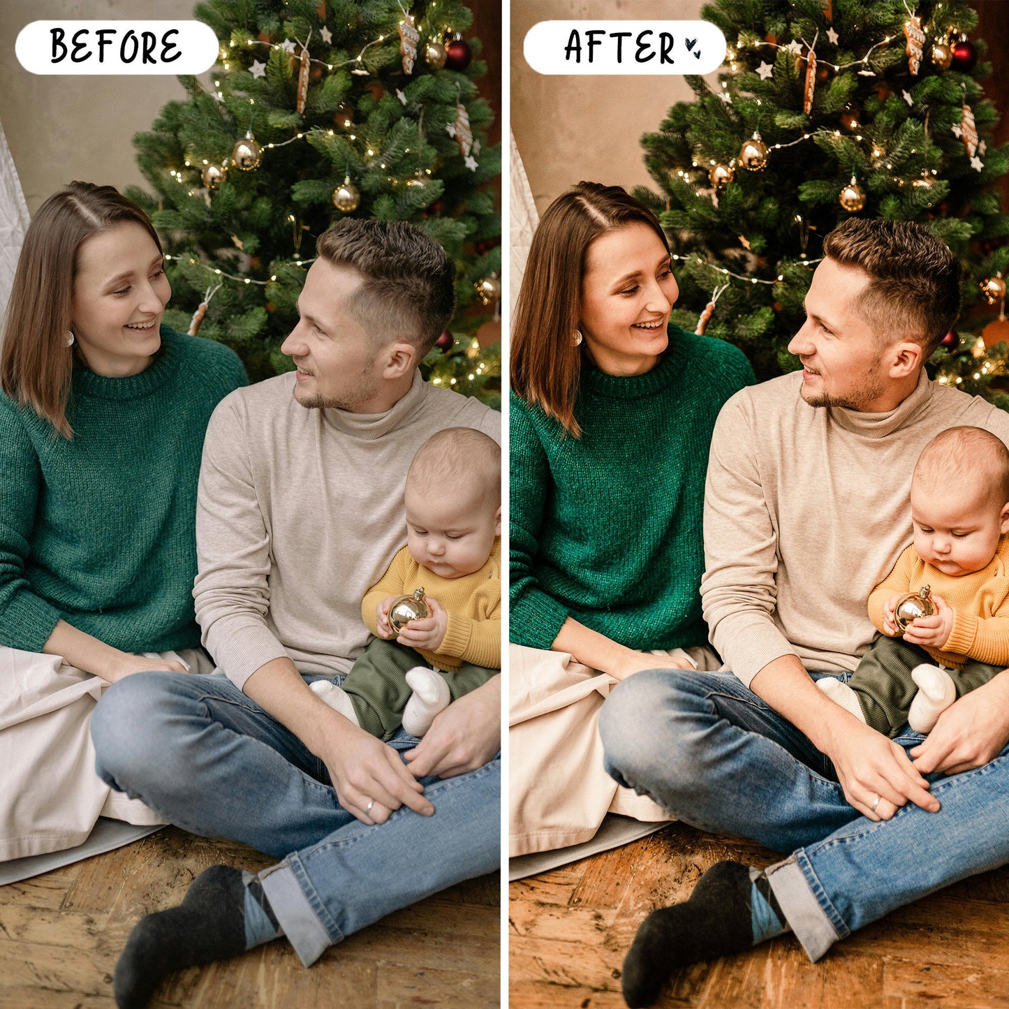 10 Mistletoe LIGHTROOM Presets Mobile & Desktop