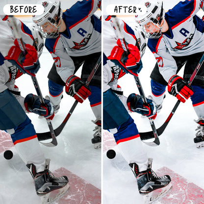 10 Hockey LIGHTROOM Presets Mobile & Desktop
