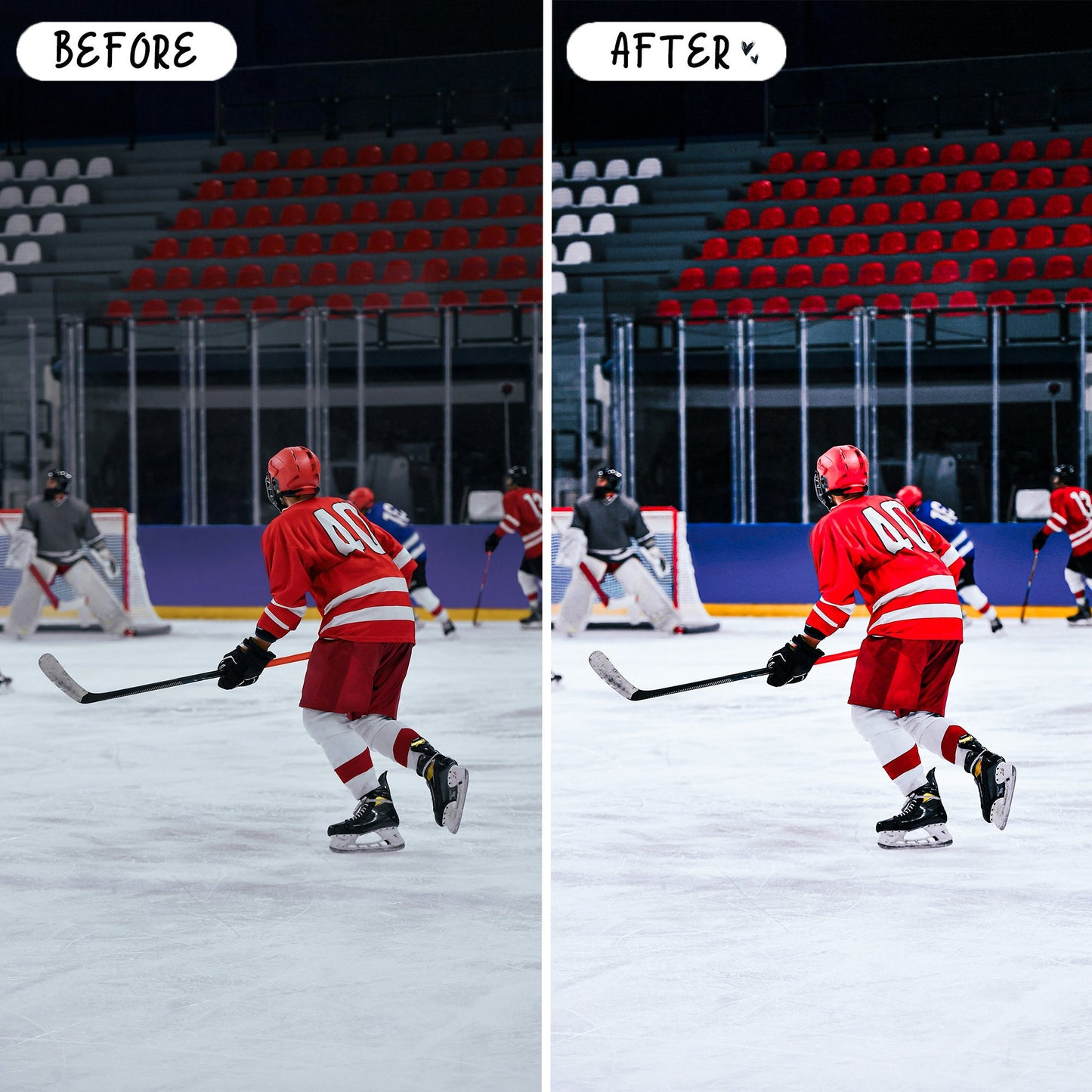 10 Hockey LIGHTROOM Presets Mobile & Desktop