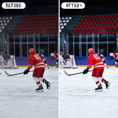 10 Hockey LIGHTROOM Presets Mobile & Desktop