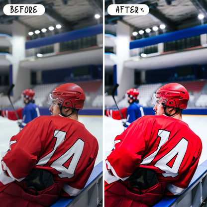 10 Hockey LIGHTROOM Presets Mobile & Desktop