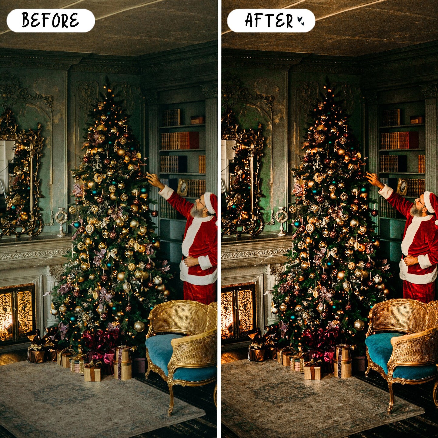 10 Mistletoe LIGHTROOM Presets Mobile & Desktop