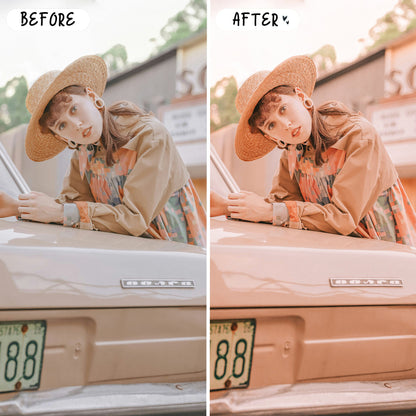 10 Peach LIGHTROOM Presets Mobile & Desktop