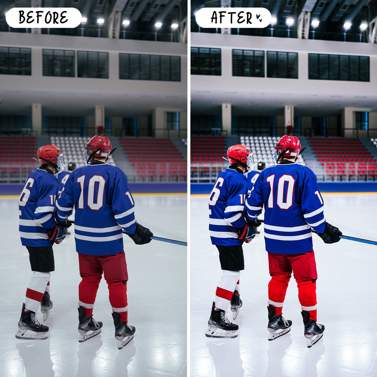 10 Hockey LIGHTROOM Presets Mobile & Desktop