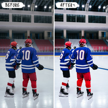 10 Hockey LIGHTROOM Presets Mobile & Desktop