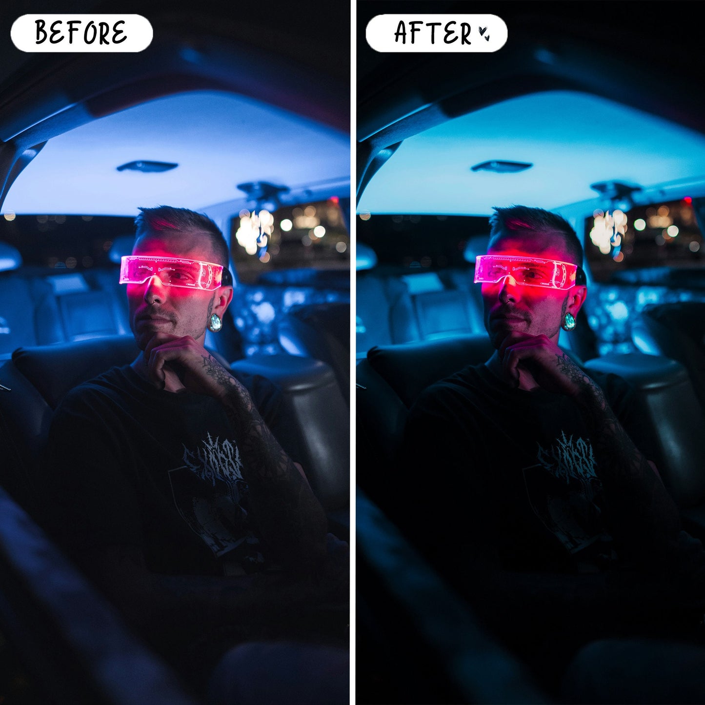 10 Neon LIGHTROOM Presets Mobile & Desktop
