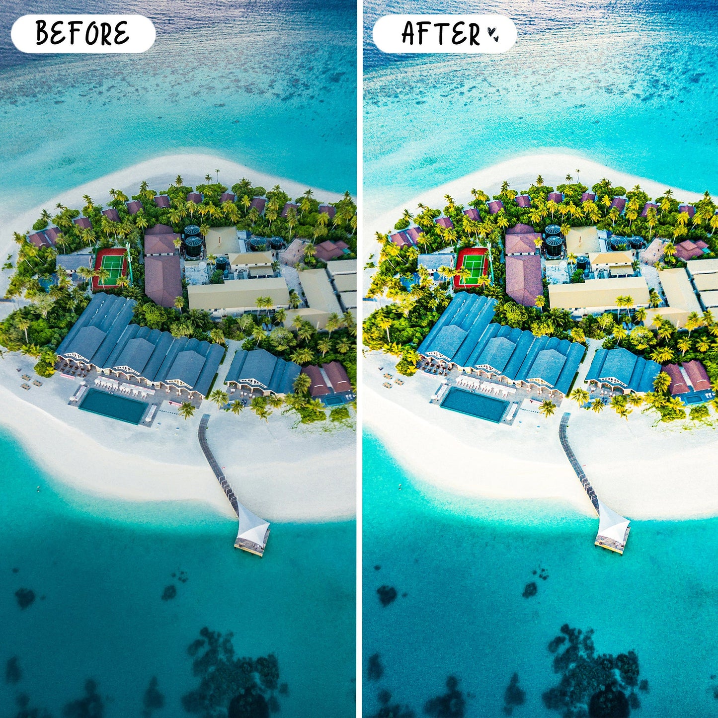10 Maldives LIGHTROOM Presets Mobile & Desktop