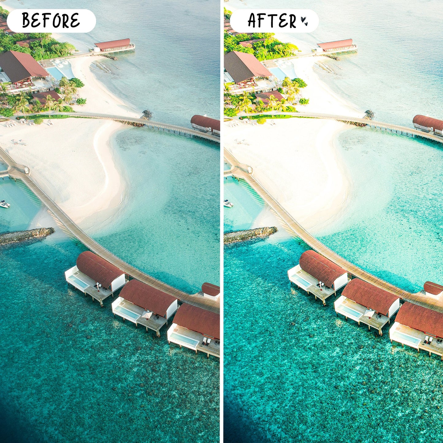 10 Maldives LIGHTROOM Presets Mobile & Desktop