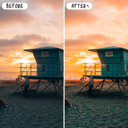 10 Sunset LIGHTROOM Presets Mobile & Desktop