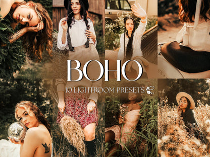 10 Boho LIGHTROOM Presets Mobile & Desktop