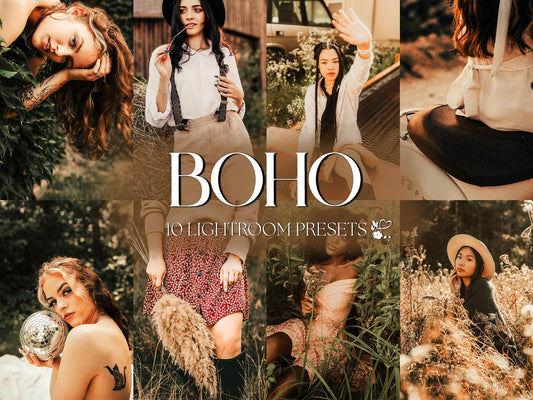 10 Boho LIGHTROOM Presets Mobile & Desktop
