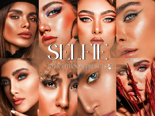 10 Selfie LIGHTROOM Presets Mobile & Desktop