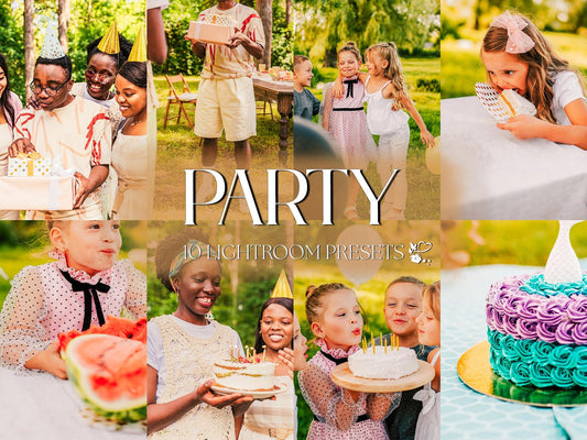 10 Party LIGHTROOM Presets Mobile & Desktop
