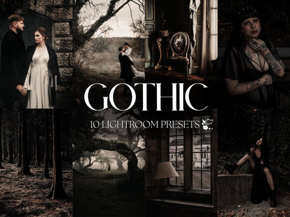 10 Gothic LIGHTROOM Presets Mobile & Desktop