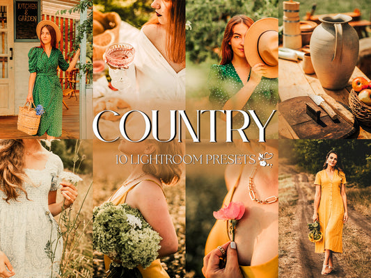10 Country LIGHTROOM Presets Mobile & Desktop