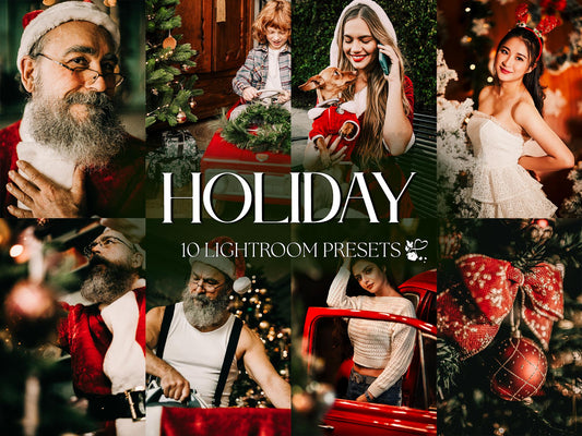 10 Holiday LIGHTROOM Presets Mobile & Desktop