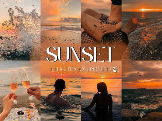 10 Sunset LIGHTROOM Presets Mobile & Desktop