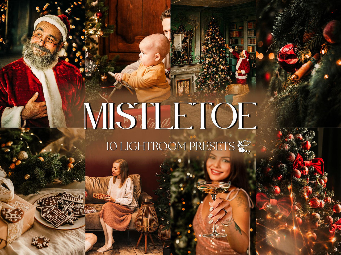 10 Mistletoe LIGHTROOM Presets Mobile & Desktop