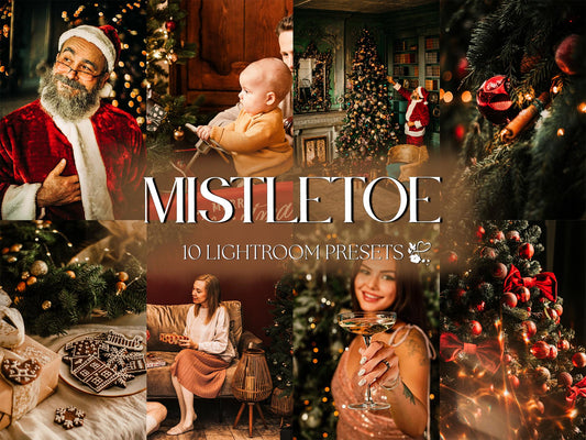 10 Mistletoe LIGHTROOM Presets Mobile & Desktop