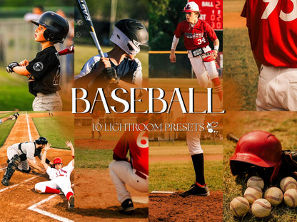 10 Baseball LIGHTROOM Presets Mobile & Desktop