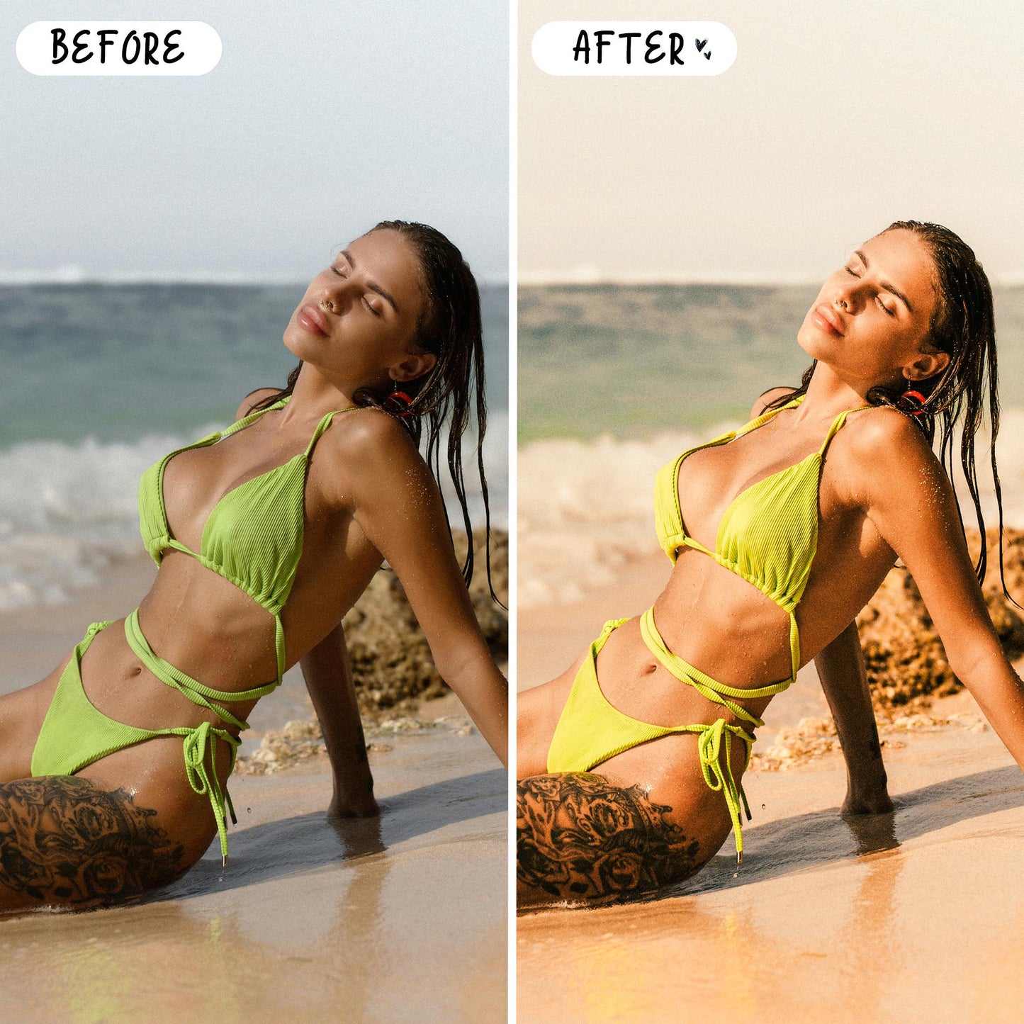10 Suntan LIGHTROOM Presets Mobile & Desktop