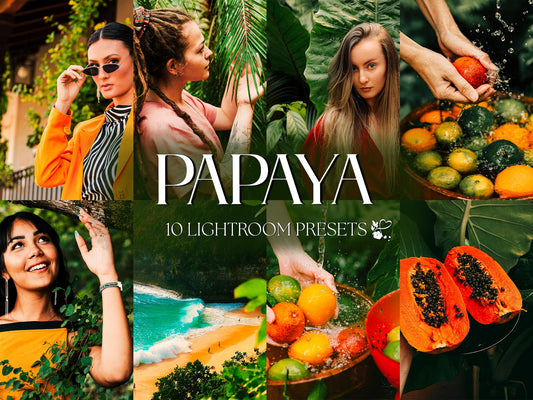 10 Papaya LIGHTROOM Presets Mobile & Desktop
