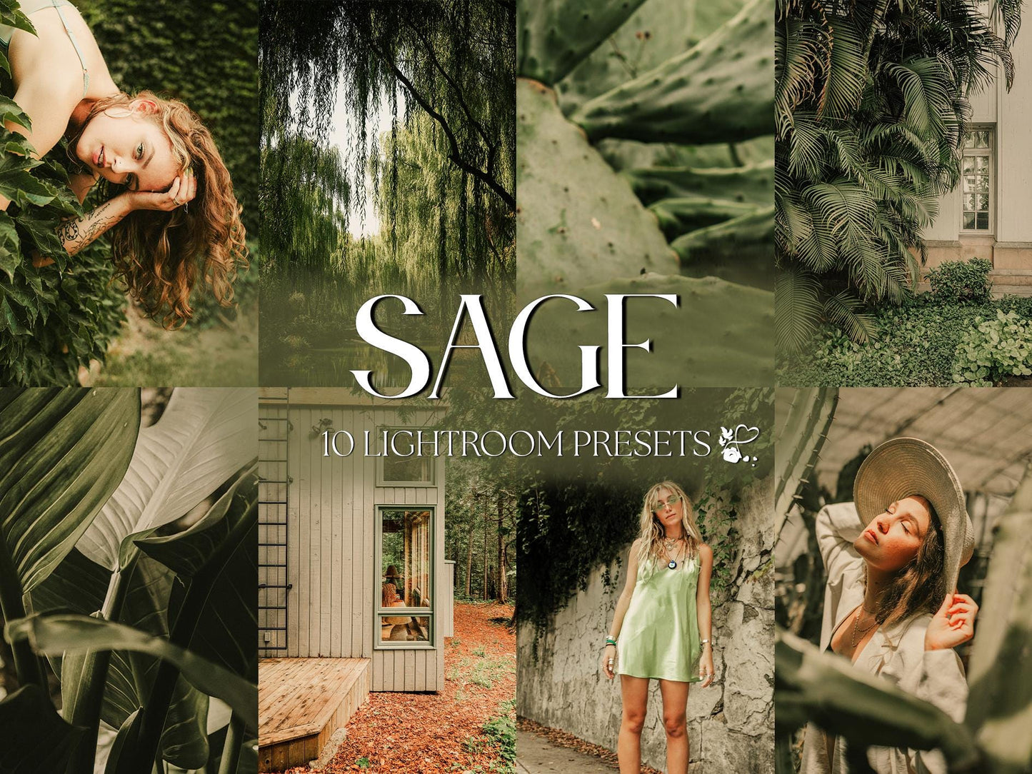 10 Sage LIGHTROOM Presets Mobile & Desktop