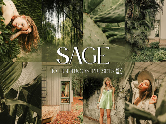 10 Sage LIGHTROOM Presets Mobile & Desktop