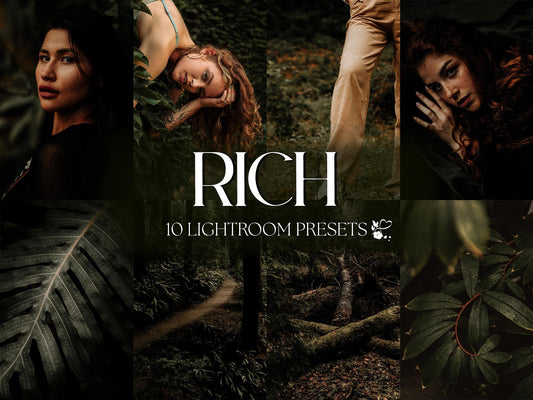 10 Rich Moody LIGHTROOM Presets Mobile & Desktop