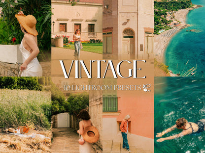 10 Vintage LIGHTROOM Presets Mobile & Desktop