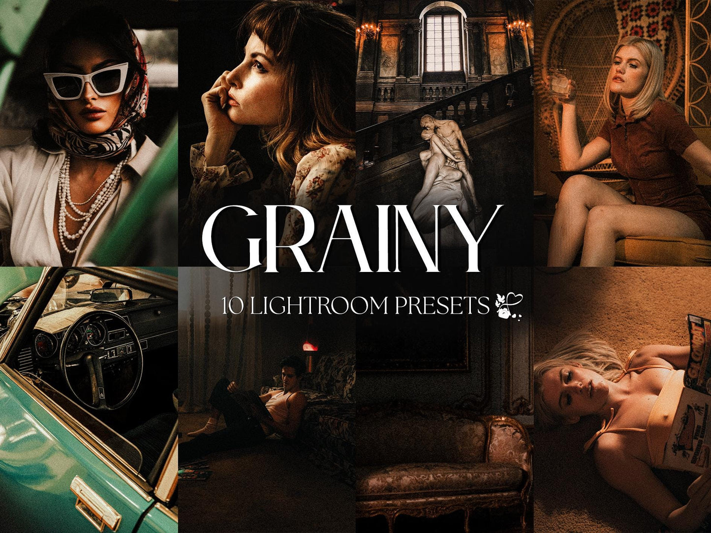 10 Grainy LIGHTROOM Presets Mobile & Desktop