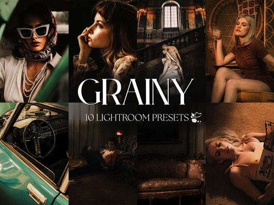10 Grainy LIGHTROOM Presets Mobile & Desktop
