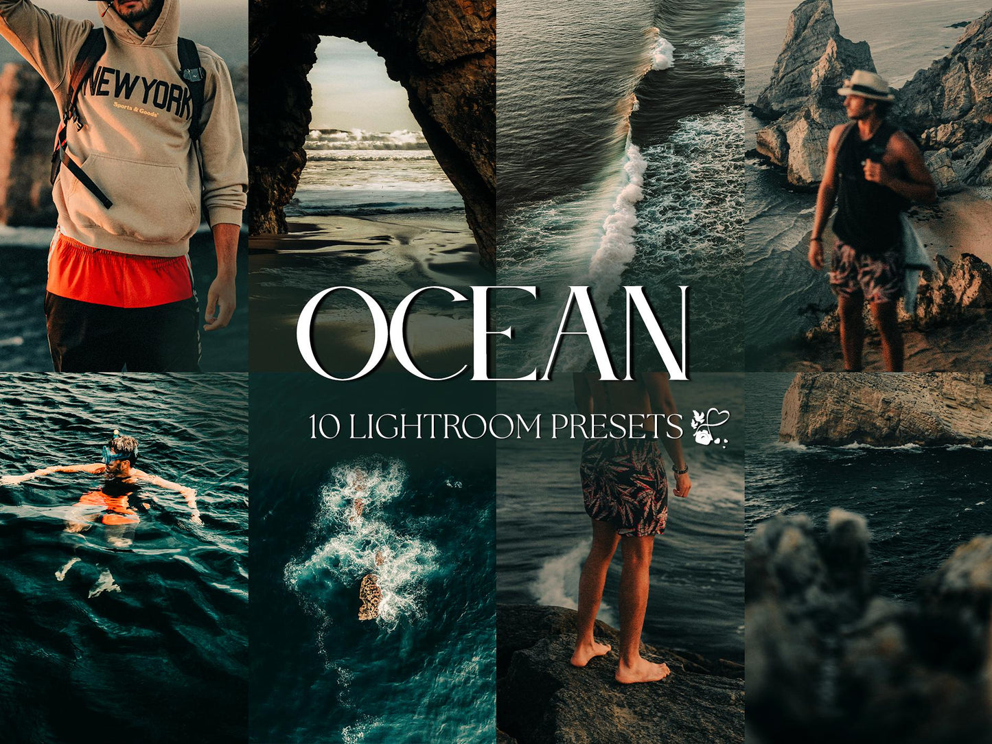 10 Ocean LIGHTROOM Presets Mobile & Desktop