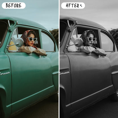 10 B&W LIGHTROOM Presets Mobile & Desktop