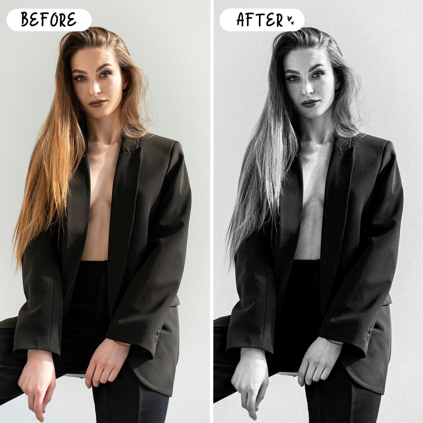 10 B&W LIGHTROOM Presets Mobile & Desktop