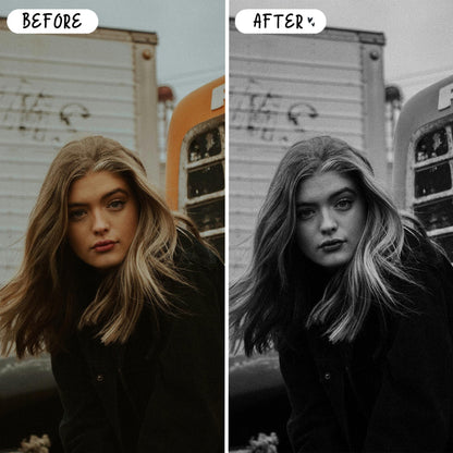 10 B&W LIGHTROOM Presets Mobile & Desktop
