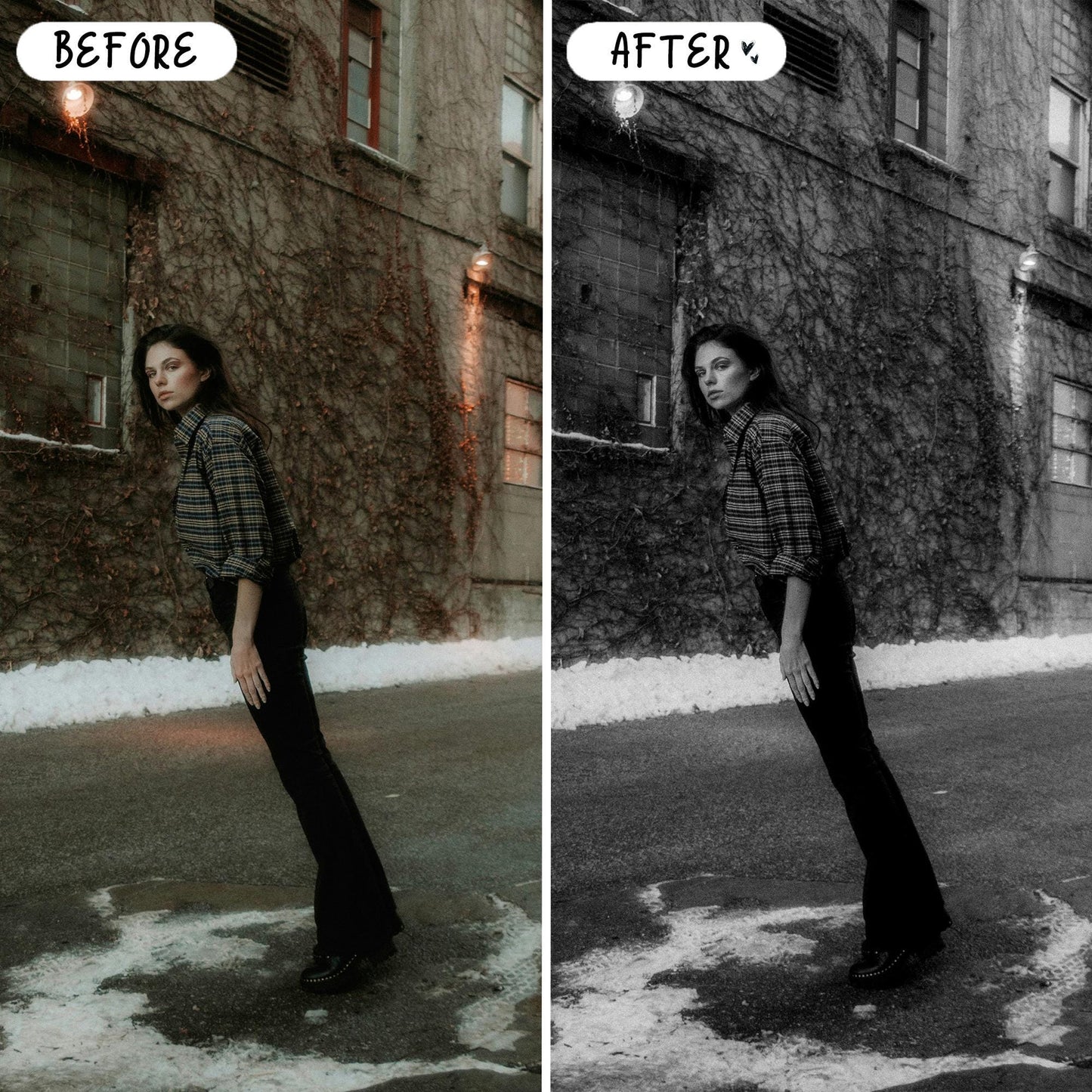 10 B&W LIGHTROOM Presets Mobile & Desktop