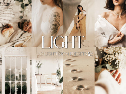10 Light LIGHTROOM Presets Mobile & Desktop
