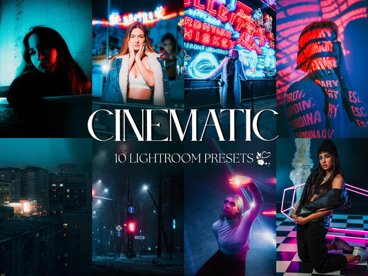 10 Cinematic LIGHTROOM Presets Mobile & Desktop