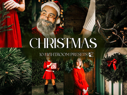 10 Christmas LIGHTROOM Presets Mobile & Desktop