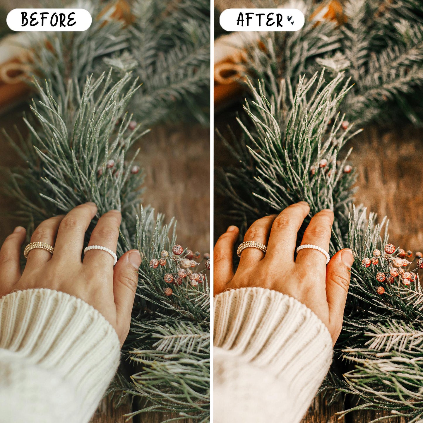 10 Christmas LIGHTROOM Presets Mobile & Desktop