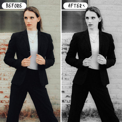 10 B&W LIGHTROOM Presets Mobile & Desktop