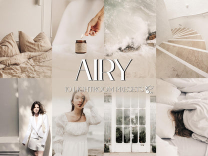 10 Airy LIGHTROOM Presets Mobile & Desktop