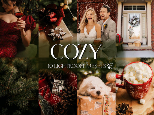 10 Cozy Christmas LIGHTROOM Presets Mobile & Desktop