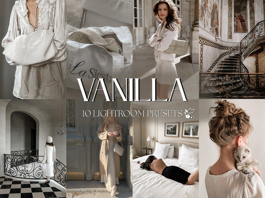 10 Vanilla LIGHTROOM Presets Mobile & Desktop